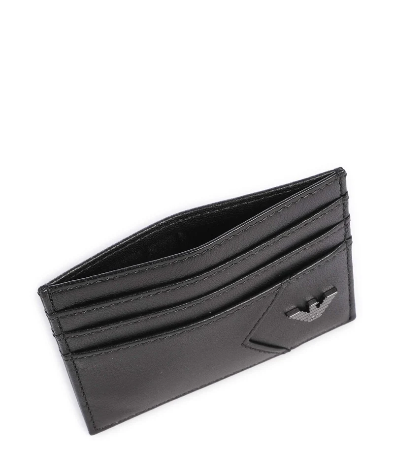 Emporio Armani Premium Nappa Kreditkartenetui black beauty