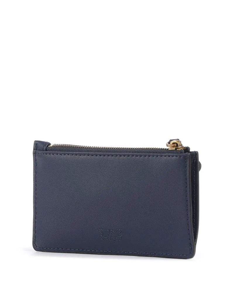 Pinko Airone Kreditkartenetui blu indaco ombroso/antique gold