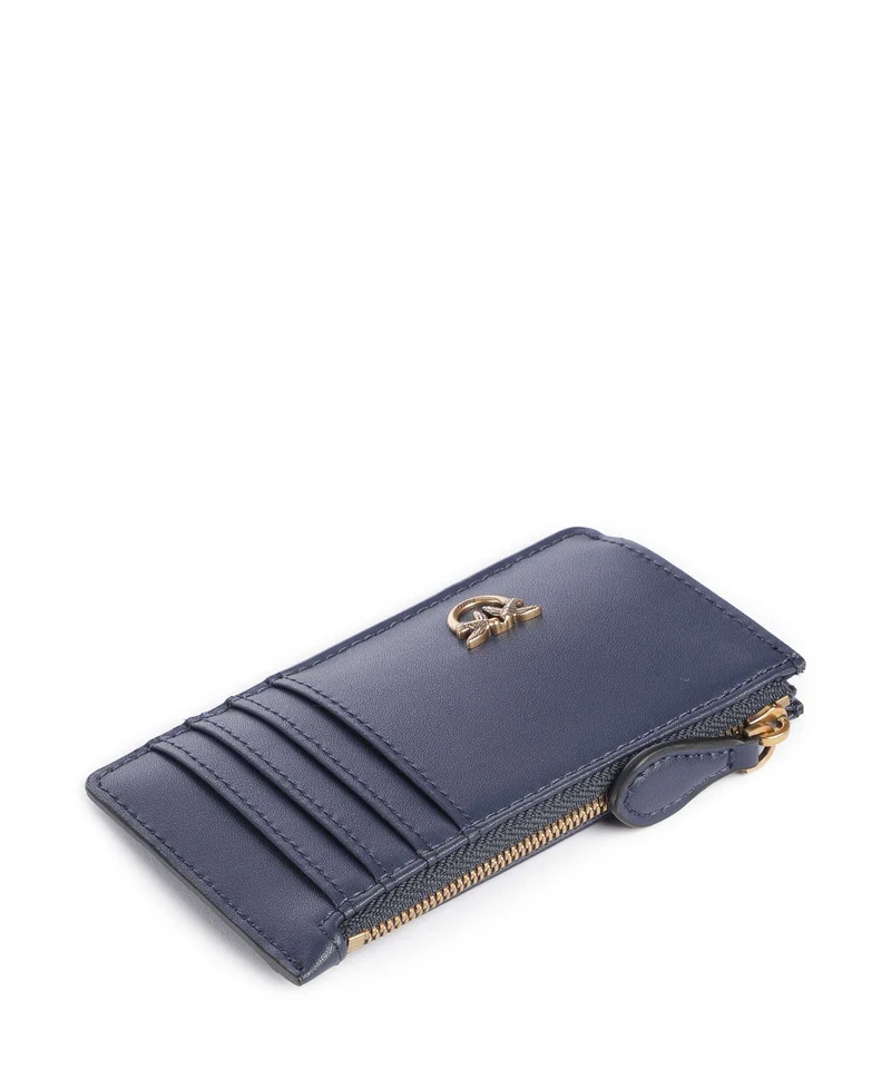 Pinko Airone Kreditkartenetui blu indaco ombroso/antique gold