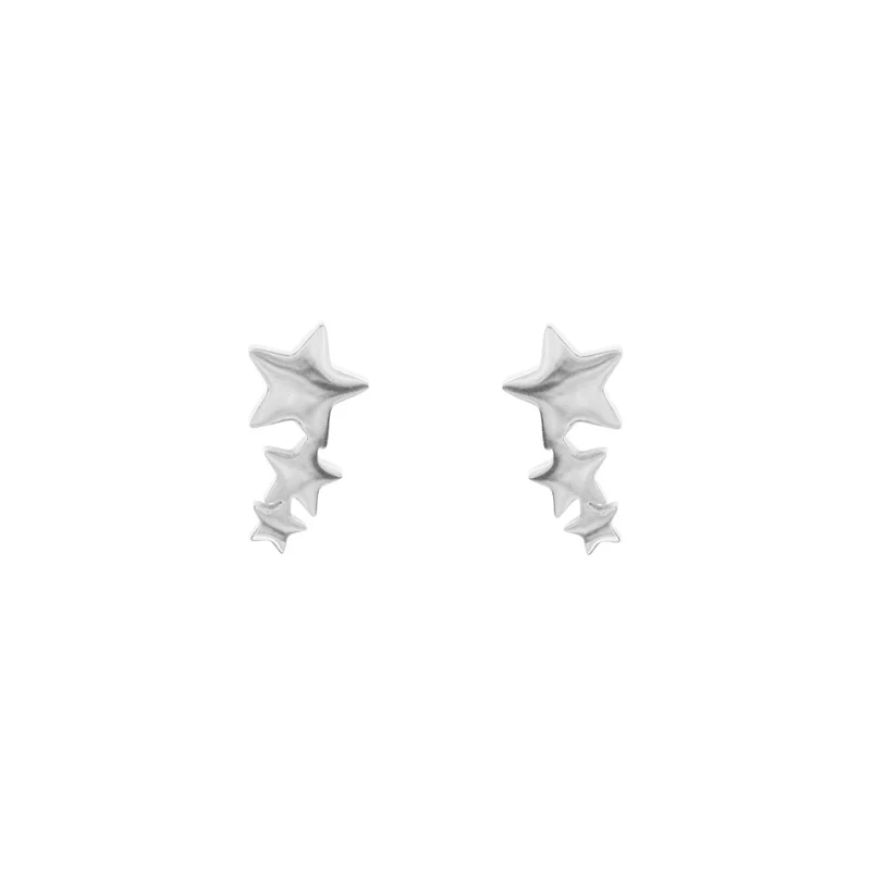 Ohrstecker mit drei Sternen Sterlingsilber